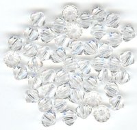 25, 5mm Crystal Swarovski Bicone Beads